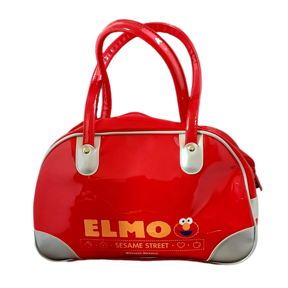Rare Elmo Sesame Street Workshop Red Vinyl Tote Carry Bag